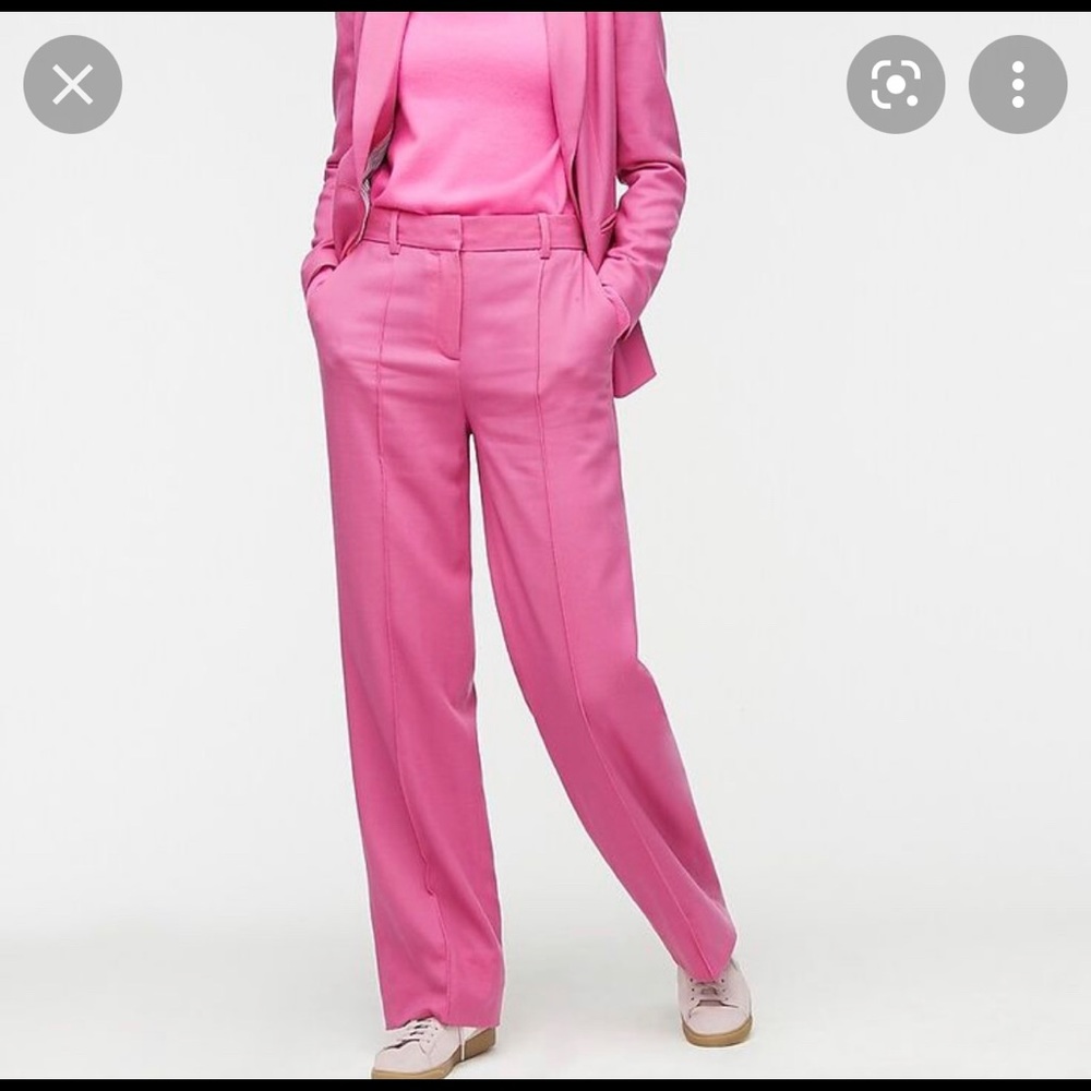NWT J. Crew pink wool flannel slacks size 14T